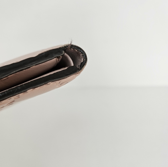 100% Authentic GUCCI GG Pattern Guccissima Bifold Wallet Leather Pink Preloved - Picture 15 of 15